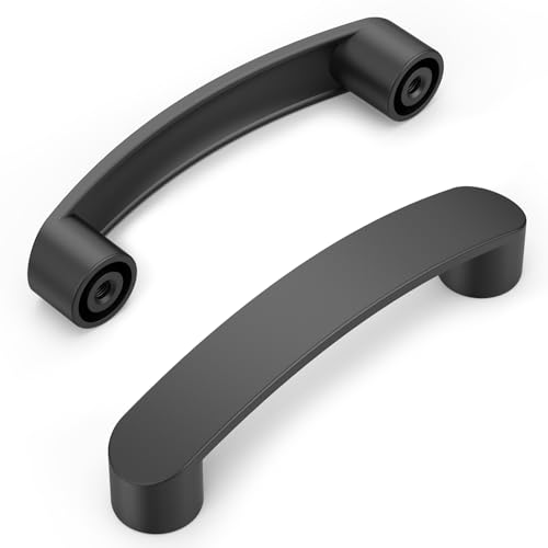 FURNIWARE 10 Stück Möbelgriffe 96mm Lochabstand Schrankgriffe Küchengriffe Schwarz Griffe Möbel Schubladengriffe Griffe für Küchenschränke Schränke Schubladengriffe von FURNIWARE