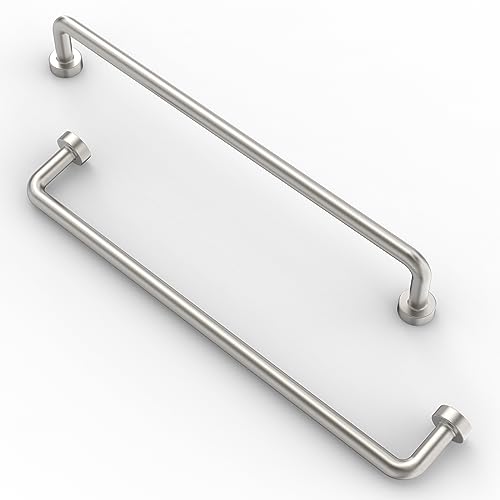 FURNIWARE 10 Stück Schrankgriffe Bohrlochabstand 192 mm Möbelgriff Küchengriffe Schubladengriffe für Türgriff der Badezimmertür Gebürstetes Satin-Nickel von FURNIWARE