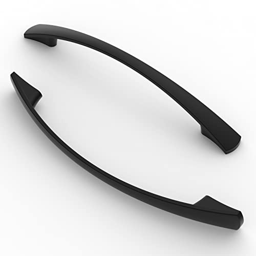 FURNIWARE 5 Stück Griffe, 128mm Lochabstand Möbelgriffe Schrankgriffe Küchengriffe Griffe Möbel Schubladengriffe Griffe für Küchenschränke Schränke Möbelgriffe Schubladengriffe Matt Schwarz von FURNIWARE