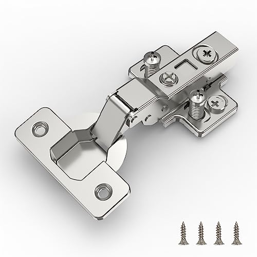 Furniware 2 Stück Küchenschrank Scharniere Öffnungswinkel 110° mit Hydraulisch Feder Perfekte Softclose Scharniere,Topfscharniere 35mm Mittelanschlag Scharniere für Schranktür, Kleiderschrank von FURNIWARE