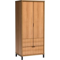 2-türig Schrank fellio F-1 Metallfüße Kleiderschrank Karamelleiche - Furnix 2-türig Schrank fellio F-1 Metallfüße Kleiderschrank Karamelleiche - Furnix von FURNIX