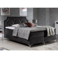 Boxspringbett casmere 140x200 mit tiefen Bettkasten und Topper MH97 - Furnix von FURNIX