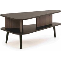 Couchtisch Pabllo Sitzbank mit Schwarz Matallfüße Braun - Furnix von FURNIX