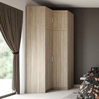 Der Ecke Kleiderschrank Eliza 97x97 cm Schrank mit Griff und Aufsatz Sonoma - Furnix Der Ecke Kleiderschrank Eliza 97x97 cm Schrank mit Griff und Aufsatz Sonoma - Furnix von FURNIX