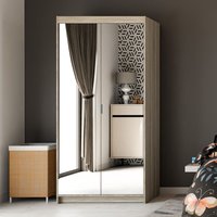 Der Kleiderschrank Eliza 90 cm Schrank mit Spiegel und sechs Regalen Sonoma - Furnix Der Kleiderschrank Eliza 90 cm Schrank mit Spiegel und sechs Regalen Sonoma - Furnix von FURNIX