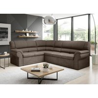 Ecksofa lexy Schlaffunktion Bettkasten Couch Sofa Schlafsofa L-Form mh 20 Braun - Furnix von FURNIX