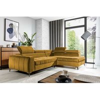 Ecksofa mit Schlaffunktion 130x230 cm toulous SV9 Ocker Gelb - Furnix Ecksofa mit Schlaffunktion 130x230 cm toulous SV9 Ocker Gelb - Furnix von FURNIX
