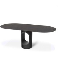Esszimmertisch luppo ovaler Tisch für Esszimmer Küche Schwarz - Furnix von FURNIX
