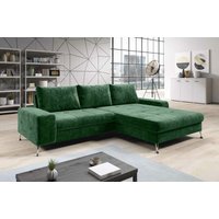 Sofa boevio Eckcouch L-Form Couch Schlafsofa mit Schlaffunktion kr 14 Grün - Furnix von FURNIX