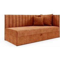 FURNIX Boxspringbett Fernie 100x200 mit Bettkasten und Kissen WV7 Orange FURNIX Boxspringbett Fernie 100x200 mit Bettkasten und Kissen WV7 Orange von FURNIX