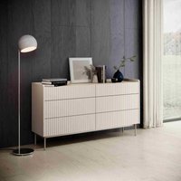 FURNIX Kommode Niklaus 153 Highboard mit sechs Schubladen elegant Beige FURNIX Kommode Niklaus 153 Highboard mit sechs Schubladen elegant Beige von FURNIX