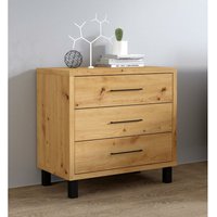 Kommode rosay 3 Schubladen 70 cm breit Schlafzimmer-Schrank Eiche Artisan - Furnix von FURNIX