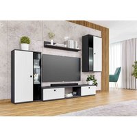 FURNIX Mediawand Melides Wohnwand 4-teilig mit LED 240 x 180 x 40,2 cm Matera Weiß FURNIX Mediawand Melides Wohnwand 4-teilig mit LED 240 x 180 x 40,2 cm Matera Weiß von FURNIX