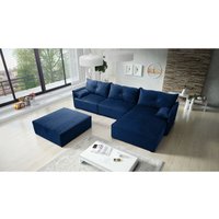 FURNIX Polstersofa in L-Form ELONE SYSTEM 2 Couch mit Sitzbank RL22 Dunkelblau von FURNIX