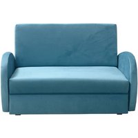 FURNIX Schlafsofa MELIDA 2 Polstercouch mit bequemes Bettkasten KR13 Blau von FURNIX