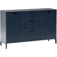 Furnix - Sideboard linki LS2 Wohnzimmerkommode Modern 3 Schubladen 2 Türen Indigo von FURNIX