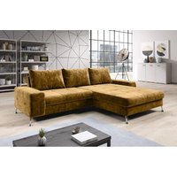 FURNIX Sofa BOEVIO Eckcouch L-Form Couch Schlafsofa mit Schlaffunktion KR 01 Gold Braun FURNIX Sofa BOEVIO Eckcouch L-Form Couch Schlafsofa mit Schlaffunktion KR 01 Gold Braun von FURNIX