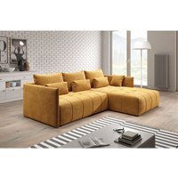 FURNIX Sofa YALTA Couch ausziehbar mit Bettkasten und Kissen Schlafsofa KR 01 von FURNIX