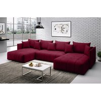 FURNIX U-Form-Sofa ASVIL Wohnzimmersofa mit Schlaffunktion und Bettkasten MH59 von FURNIX