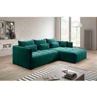 Sofa yalta Couch ausziehbar mit Bettkasten und Kissen Schlafsofa mh 37 - Furnix von FURNIX