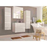 Furnix - Badmöbel-Set 5-teilig maurs 4 Hängeschränke Push&Click + Waschbecken Weiß Furnix - Badmöbel-Set 5-teilig maurs 4 Hängeschränke Push&Click + Waschbecken Weiß von FURNIX