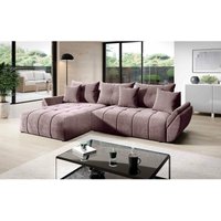 Furnix - Ecksofa calvani Schlaffunktion Bettkasten Kissen Couch L-Form modern MH62 - Lila Furnix - Ecksofa calvani Schlaffunktion Bettkasten Kissen Couch L-Form modern MH62 - Lila von FURNIX