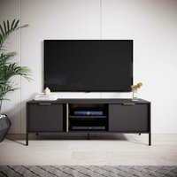 Furnix - Fernsehtisch larsons RTV153 g 2D TV-Schrank Lowboard Kommode Anthrazit Furnix - Fernsehtisch larsons RTV153 g 2D TV-Schrank Lowboard Kommode Anthrazit von FURNIX