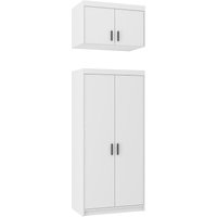 Furnix - Kleiderschrank mit Aufsatz eliza 2D moderne Schrank mit 2 türig Weiß Furnix - Kleiderschrank mit Aufsatz eliza 2D moderne Schrank mit 2 türig Weiß von FURNIX