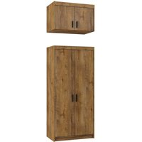 Kleiderschrank mit Aufsatz eliza 2D moderne Schrank mit 2 türig Lefkas - Furnix von FURNIX