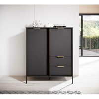 Kommode larsons 103 2D2S a Wohnzimmerkommode Flügeltüren Schublade Anthrazit - Furnix Kommode larsons 103 2D2S a Wohnzimmerkommode Flügeltüren Schublade Anthrazit - Furnix von FURNIX