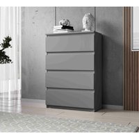 Kommode mit 4 Schubladen 70 cm für Schlafzimmer modern arenal anthrazit - Furnix von FURNIX