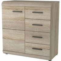 Sideboard lirya X80 Kommode mit Flügeltür Schubladen Eiche Sonoma - Furnix von FURNIX