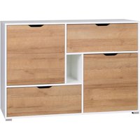 Furnix - Sideboard wilia K2D2SZ mit Schubladen und Türen Weiß/Goldene Eiche Furnix - Sideboard wilia K2D2SZ mit Schubladen und Türen Weiß/Goldene Eiche von FURNIX