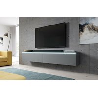 Furnix TV-Kommode Bargo 180 cm Lowboard ohne LED Anthrazit von FURNIX