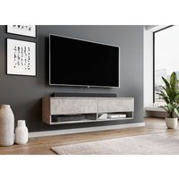 Furnix - Aktion sale TV-Kommode Lowboard Alyx 140cm TV-Schrank Loft Design modern grau Beton von FURNIX