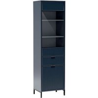 Furnix - Vitrinenschrank linki LS5 verglaste Türen Schublade Indigo von FURNIX