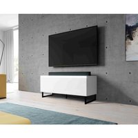 Furnix - tv Kommode bargo 100 ohne LED-Beleuchtung & Stellfüße Weiß von FURNIX