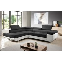 Furnix - zante Eckcouch L-Form Sofa Schlafsofa Couch Schlaffunktion MA120-OR100 Schwarz-Leder Weiß Furnix - zante Eckcouch L-Form Sofa Schlafsofa Couch Schlaffunktion MA120-OR100 Schwarz-Leder Weiß von FURNIX