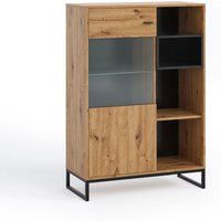 Highboard relio WIT90 Vitrienenschrank mit Metallgestell Artisan/Schwarz - Furnix von FURNIX