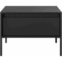 Furnix - Kaffeetisch Rebeca Couchtisch mit ein Schublade Metallbeine Schwarz von FURNIX