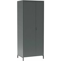 Kleiderschrank linki ls 11 Schrank mit Kleiderstange und Metallbeine Grün - Furnix von FURNIX