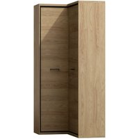 Kleiderschrank mediolane M-14 197 cm in L-form mit 2 Türen Natural Hikora - Furnix von FURNIX