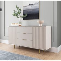 Kommode Nadija K2D3SZ Sideboard mit Schubladen und Metallfüßen Kaschmir - Furnix von FURNIX