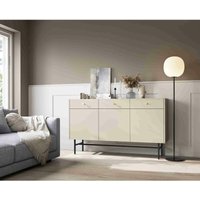 Kommode Taylie Sideboard mit drei Schubladen und drei Türen Creme - Furnix von FURNIX