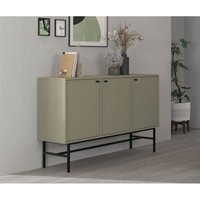 Kommode Tonkin 813 Sideboard mit drei Türen und Gestellbeine Grün - Furnix von FURNIX