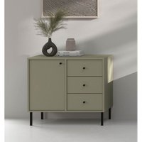 Furnix - Kommode Tonkin 814 Sideboard mit drei Schubladen und Metallbeine Grün Furnix - Kommode Tonkin 814 Sideboard mit drei Schubladen und Metallbeine Grün von FURNIX