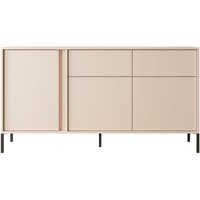 Kommode dasti 153 3D2S Sideboard mit schwarze Metallfüße Beige - Furnix von FURNIX