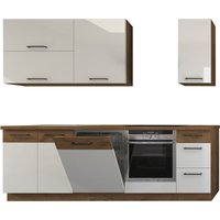 Küchenmöbel-Set Küchenzeile Cardemio 240 cm Eiche Lancelot Weiß - Furnix von FURNIX