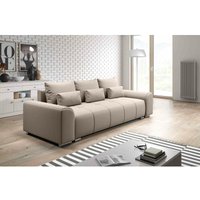 Sofa loreta Couch 3-Sitzer mit Schlaffunktion Bettkasten OR22 Beige - Beige - Furnix von FURNIX