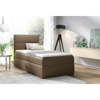 Polsterbett MINELLA1 100x200 Doppelbett mit Topper & Bettkasten MA923 - Furnix von FURNIX